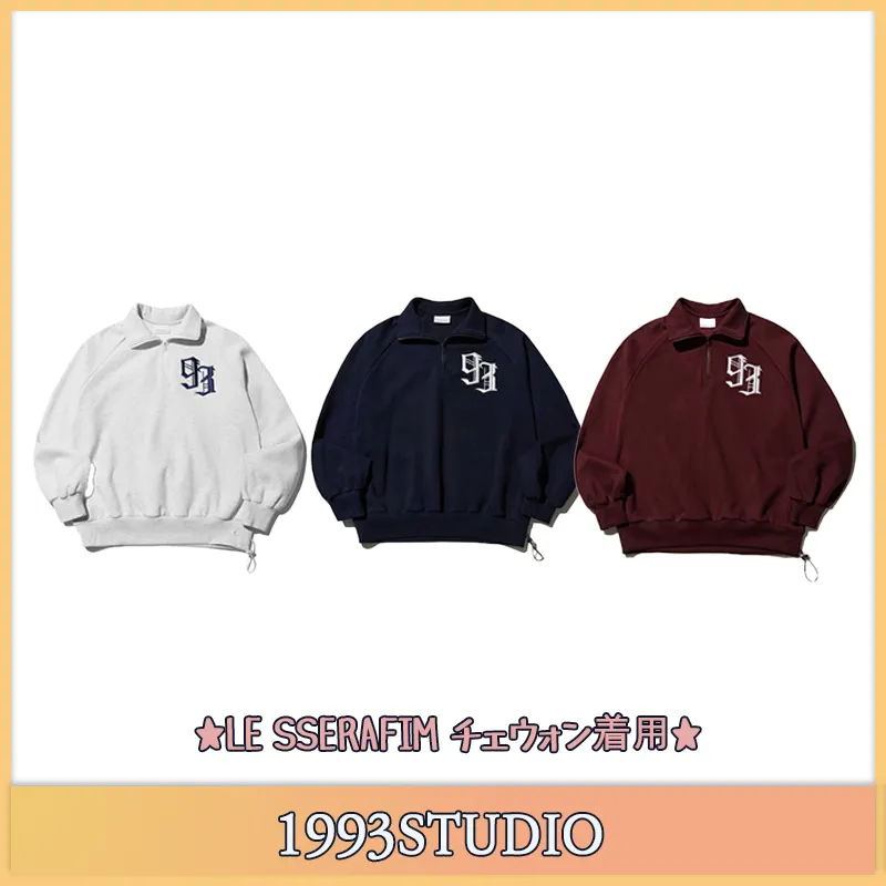 1993studio  |Unisex Street Style Cotton Logo Hoodies & Sweatshirts