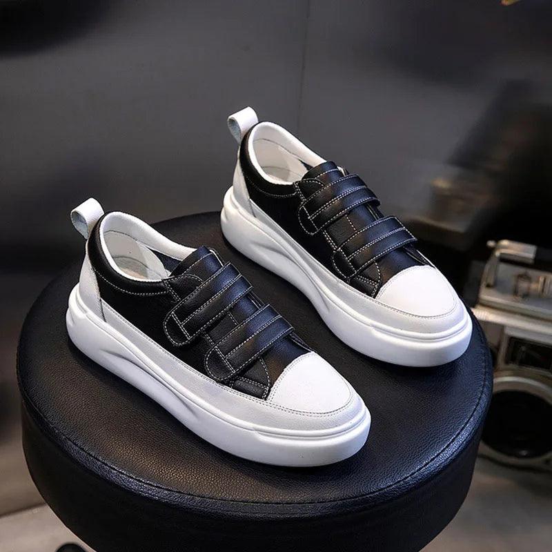 239 Women's Casual Shoes - Leather Platform Sneakers