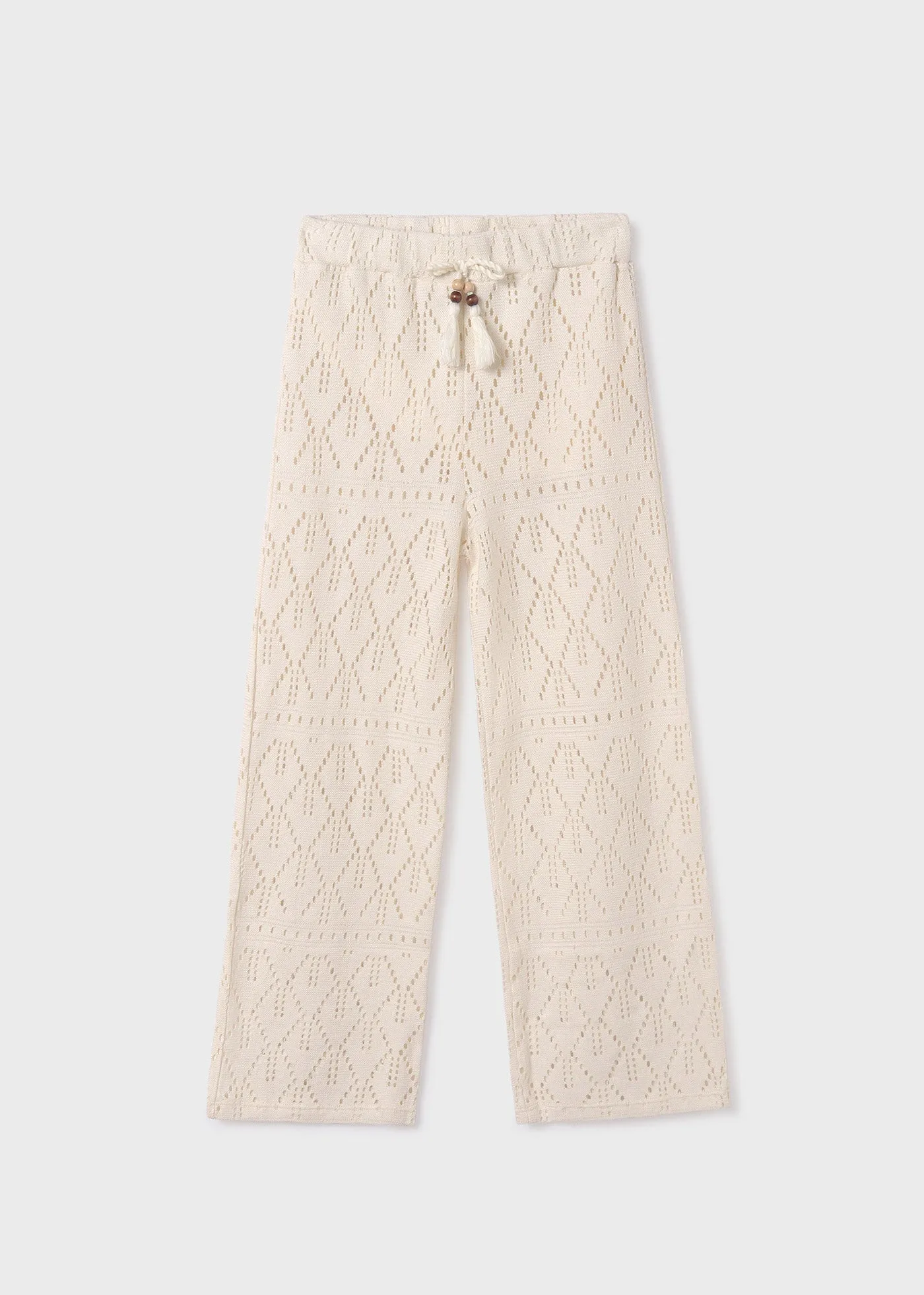 6504 - Openwork pants for teen girl - Chickpea