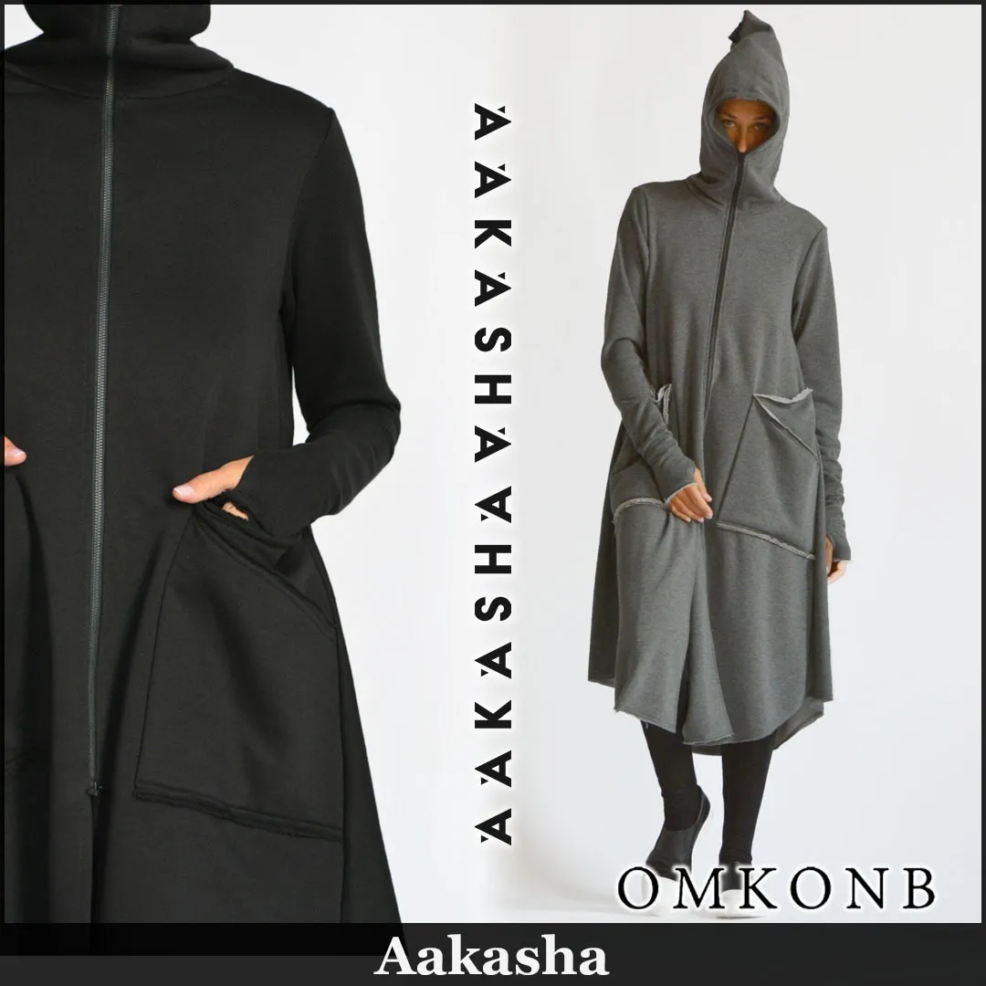 Aakasha  |Long Sleeves Plain Cotton Long Hoodies & Sweatshirts