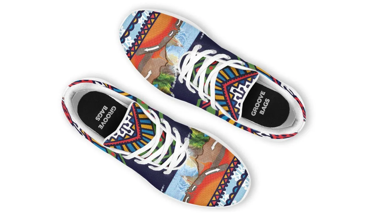 Abstract Tectonic Plates Sneakers