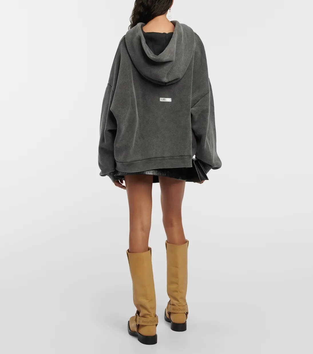 Acne Studios  |Long Sleeves Cotton Oversized Logo Hoodies & Sweatshirts