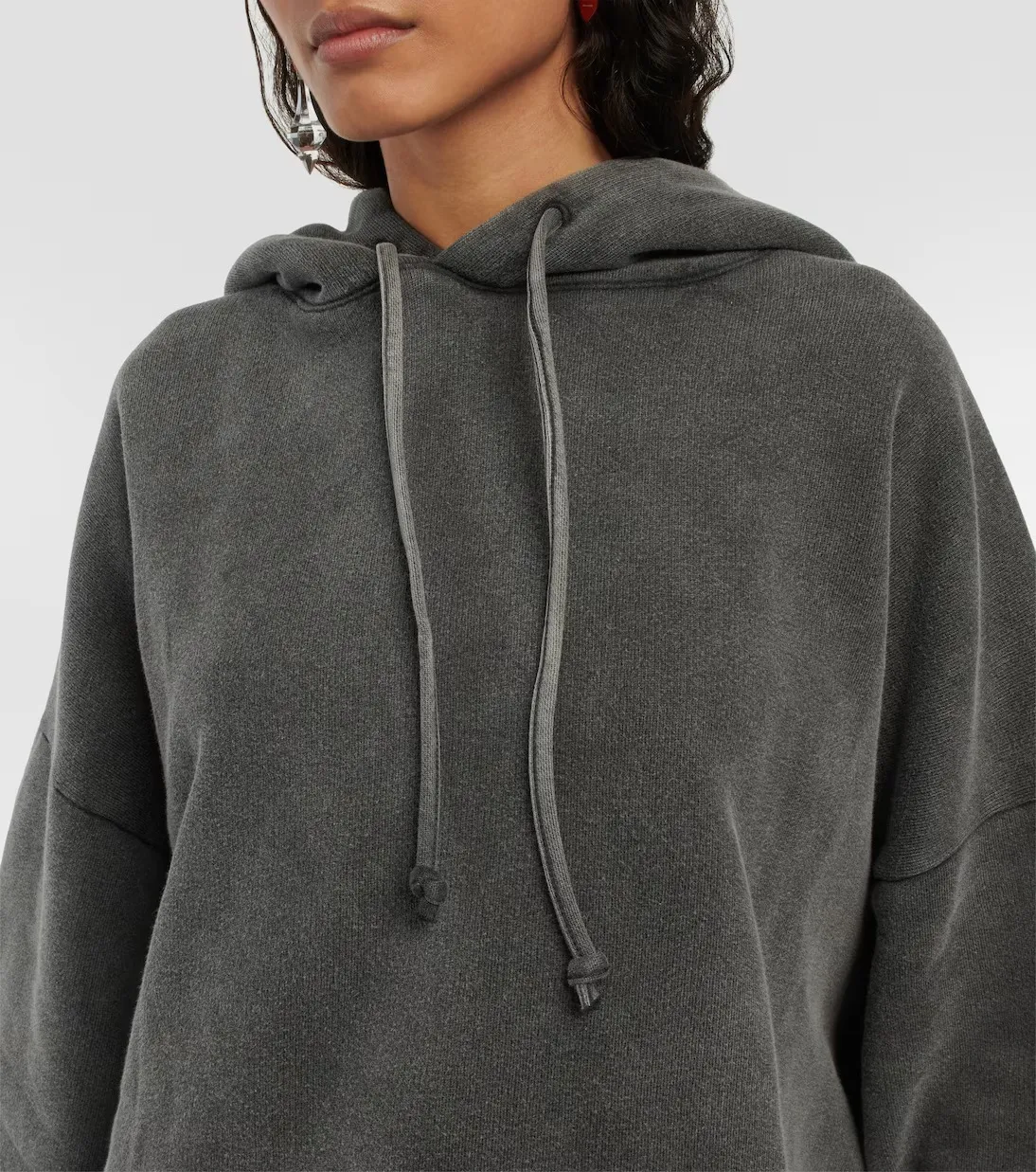 Acne Studios  |Long Sleeves Cotton Oversized Logo Hoodies & Sweatshirts