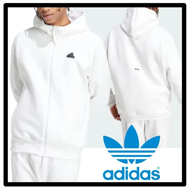 adidas  |Unisex Street Style Logo Hoodies