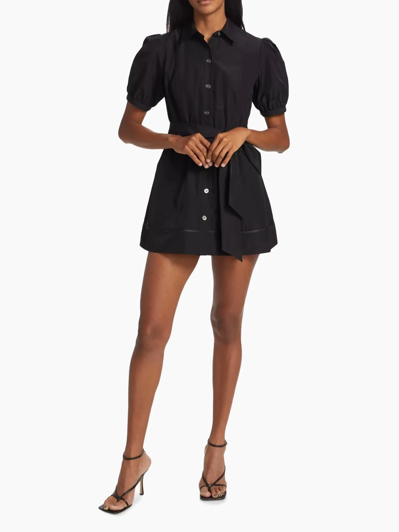 AINSLEY BELTED MINI SHIRT DRESS