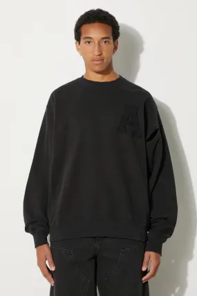 AMBUSH cotton sweatshirt Hole Sweatshirt men's black color BMBA004F24FLE0011010