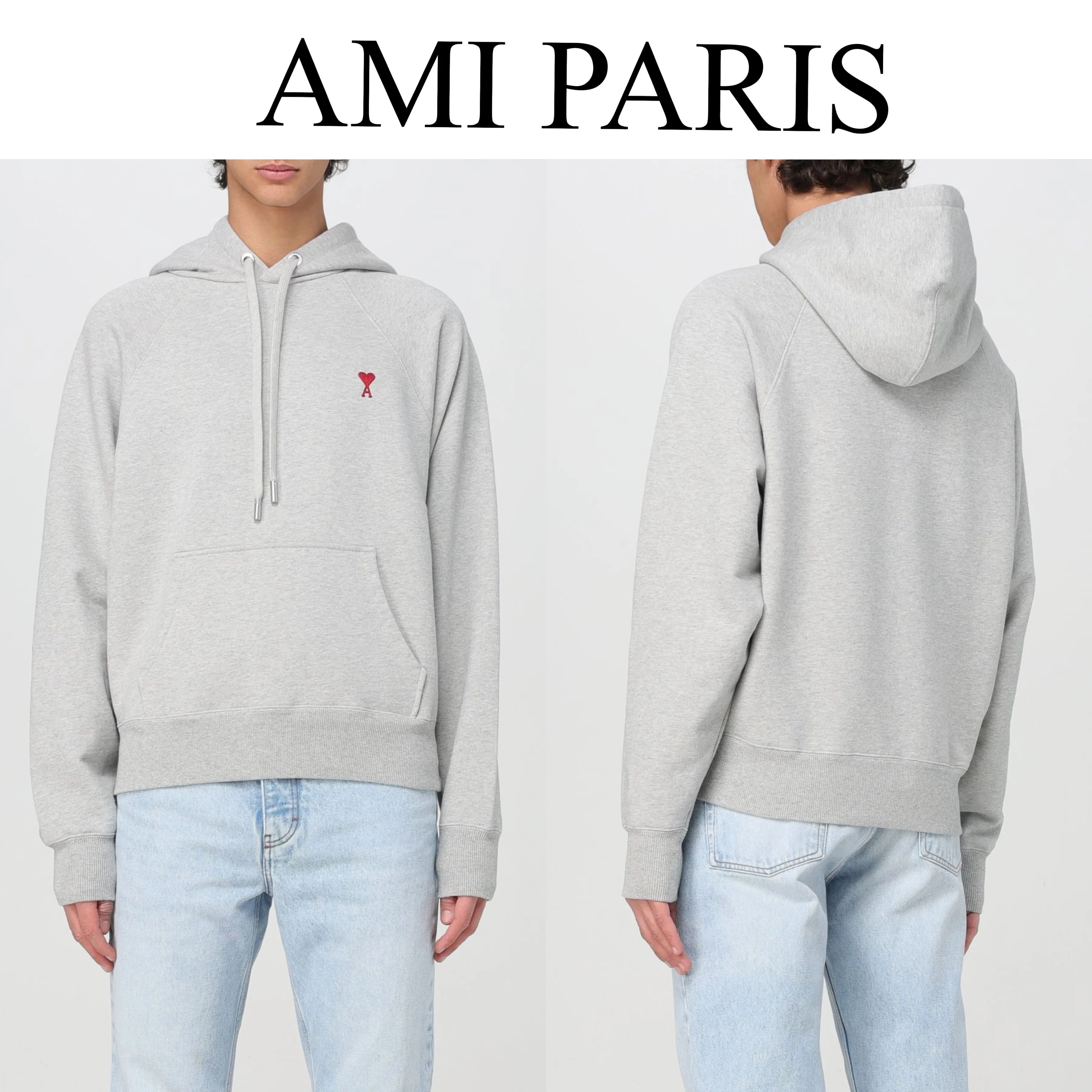 AMI PARIS  |Unisex Long Sleeves Cotton Logo Designers Hoodies