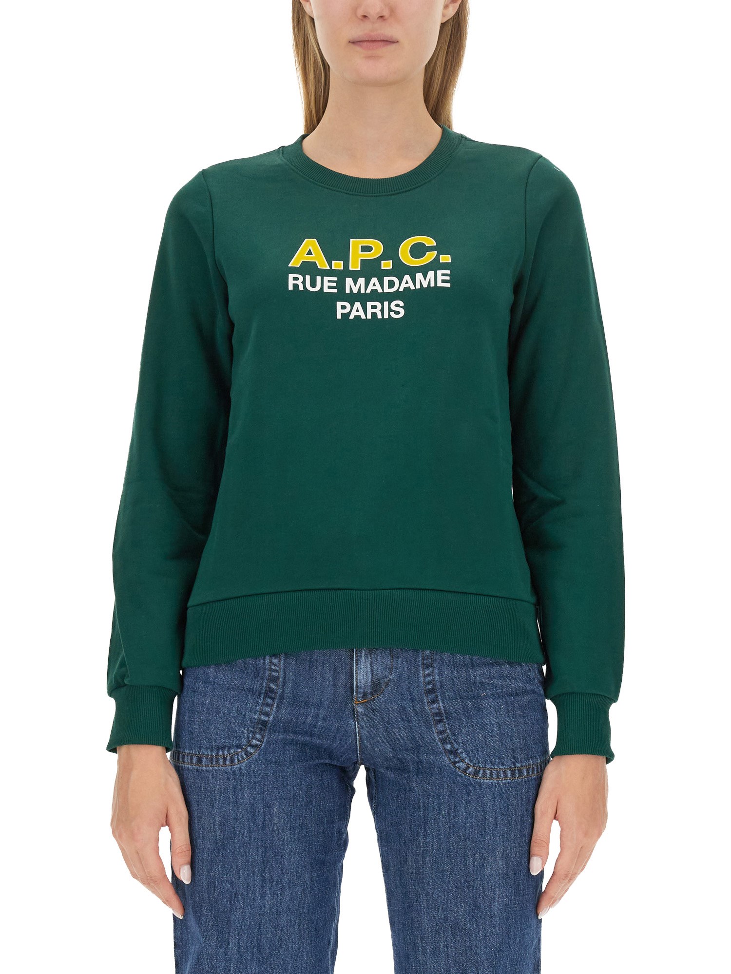 A.P.C.    COTTON SWEATSHIRT WITH LOGO