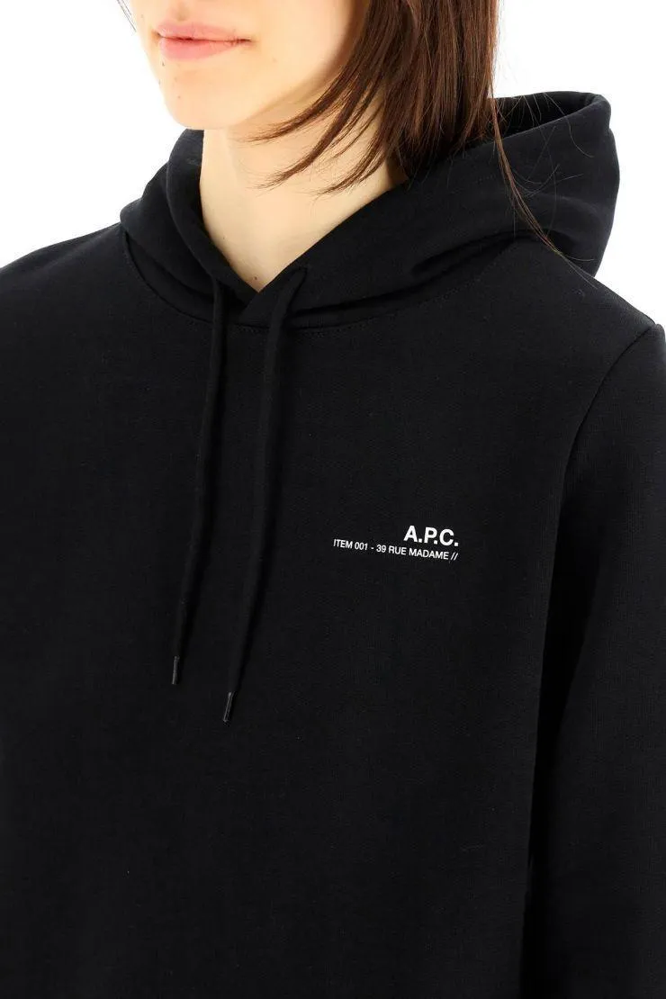 A.P.C.  |Long Sleeves Plain Cotton Logo Hoodies & Sweatshirts