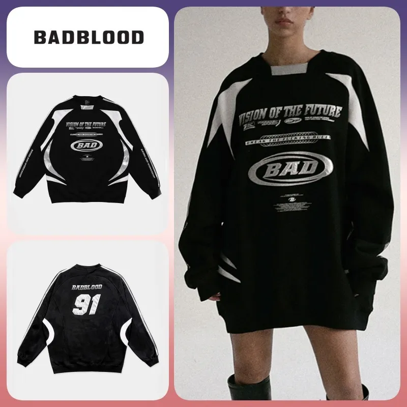 BADBLOOD  |Unisex Long Sleeves Logo Hoodies & Sweatshirts