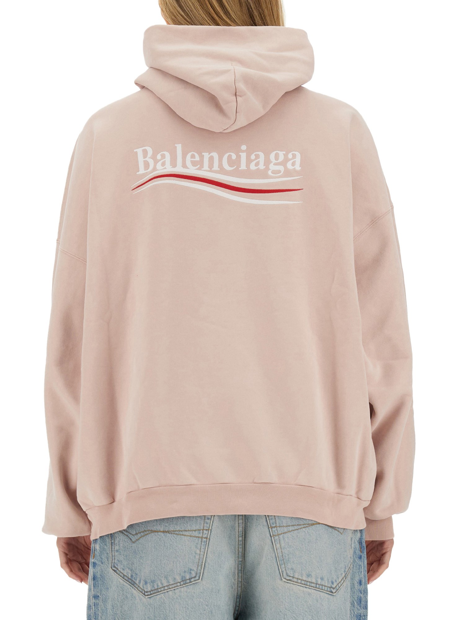 BALENCIAGA    COTTON SWEATSHIRT WITH LOGO