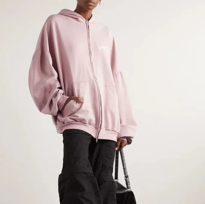 BALENCIAGA  |Long Sleeves Cotton Oversized Logo Hoodies & Sweatshirts