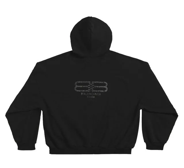 BALENCIAGA  |Long Sleeves Plain Cotton Logo Hoodies & Sweatshirts