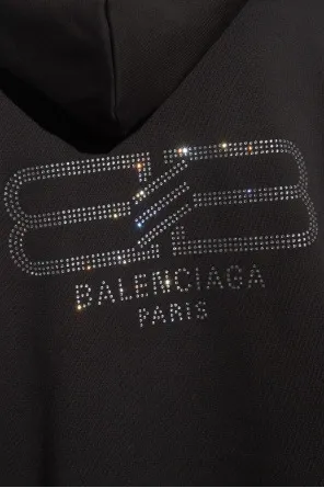 BALENCIAGA  |Long Sleeves Plain Cotton Oversized Logo