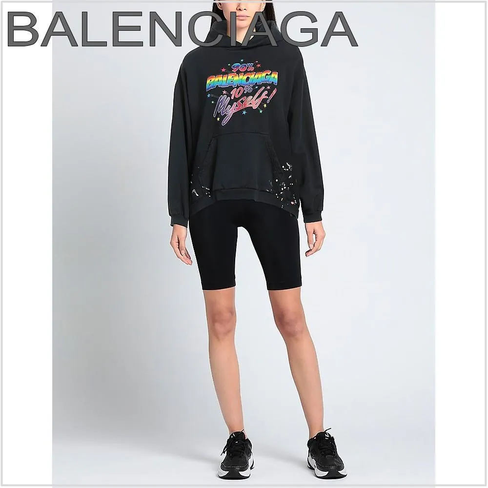 BALENCIAGA  |Street Style Long Sleeves Cotton Hoodies & Sweatshirts