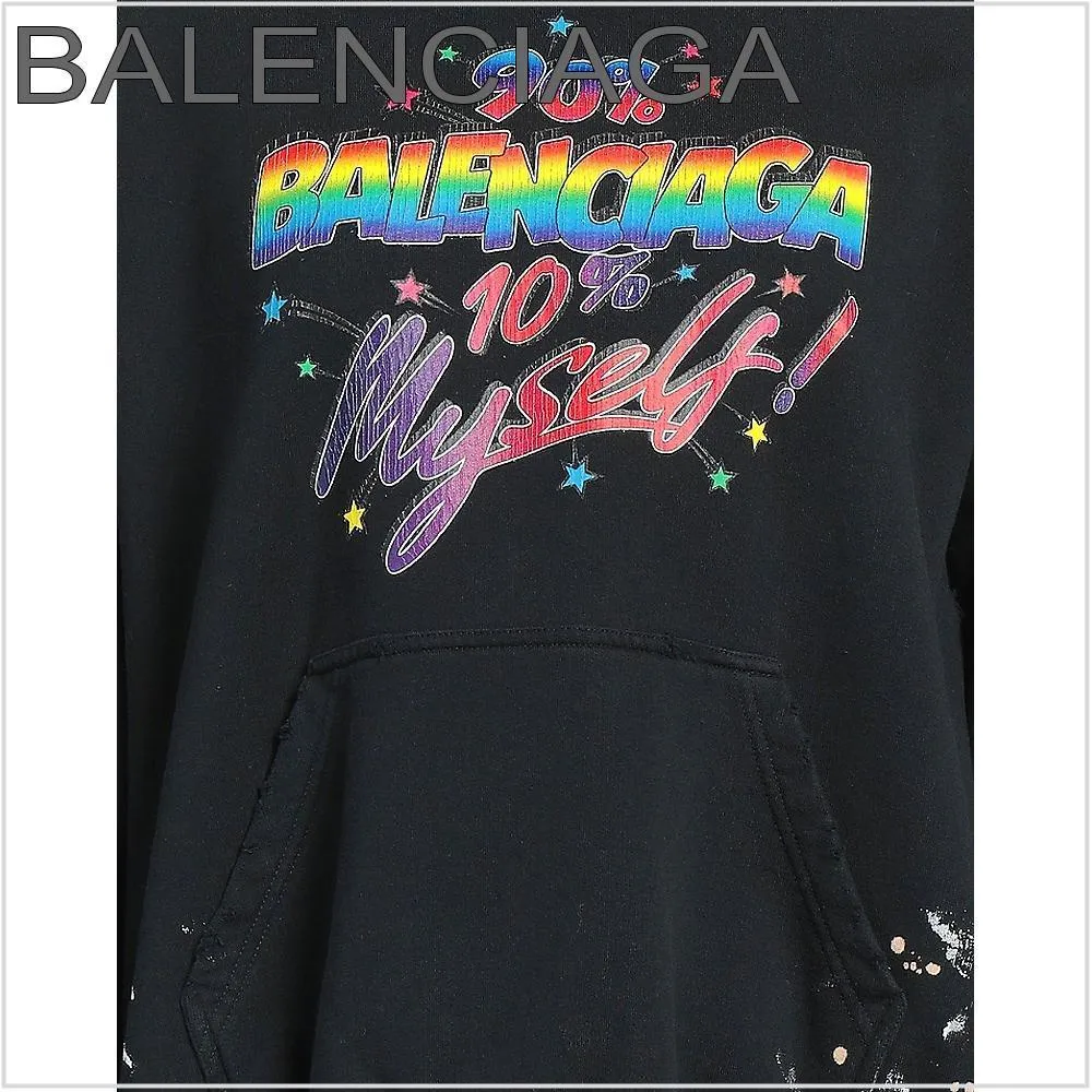 BALENCIAGA  |Street Style Long Sleeves Cotton Hoodies & Sweatshirts