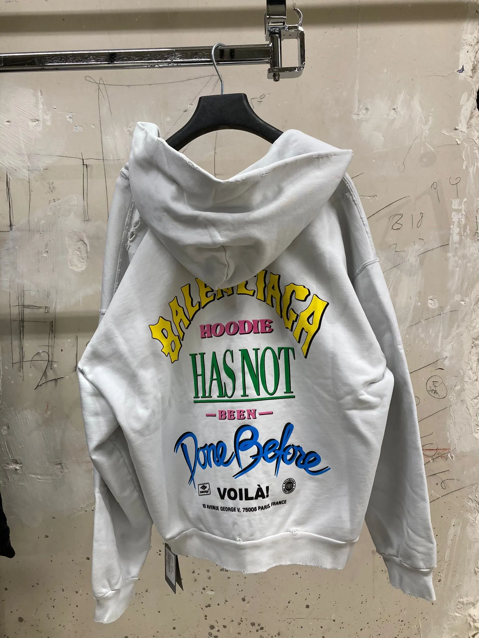 BALENCIAGA  |Unisex Street Style Cotton Logo Hoodies & Sweatshirts