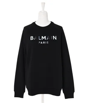 BALMAIN  |Crew Neck Long Sleeves Cotton Logo Hoodies & Sweatshirts