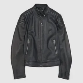 Belstaff Ladies Mollison Cafe Racer Leather Jacket