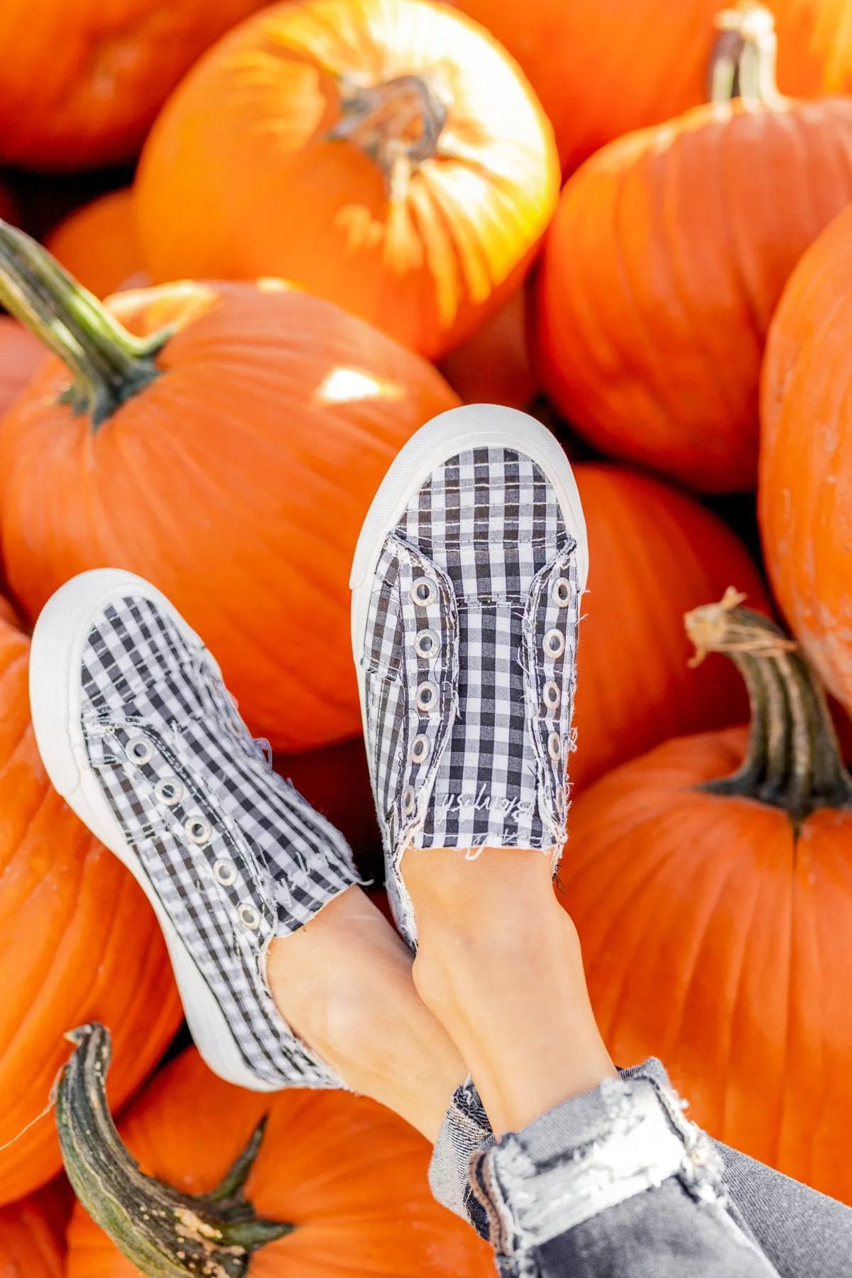 Blowfish Play Gingham Sneakers- Black & White