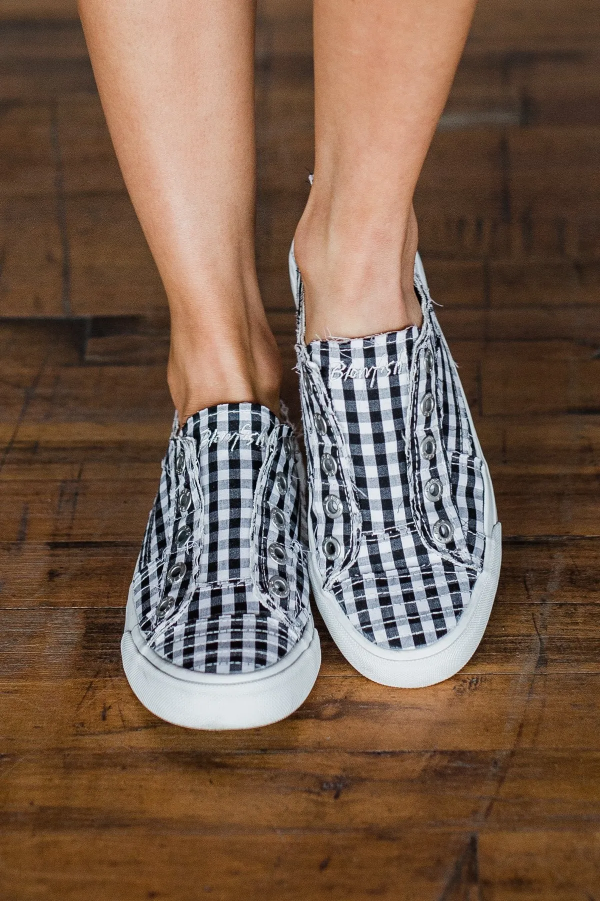 Blowfish Play Gingham Sneakers- Black & White