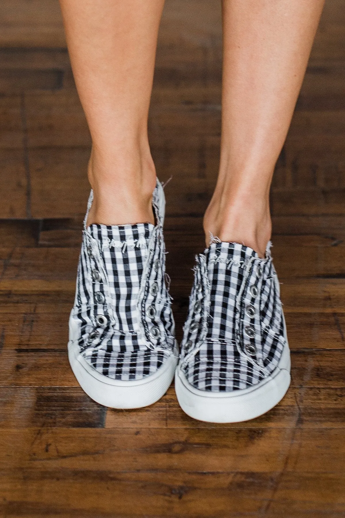 Blowfish Play Gingham Sneakers- Black & White