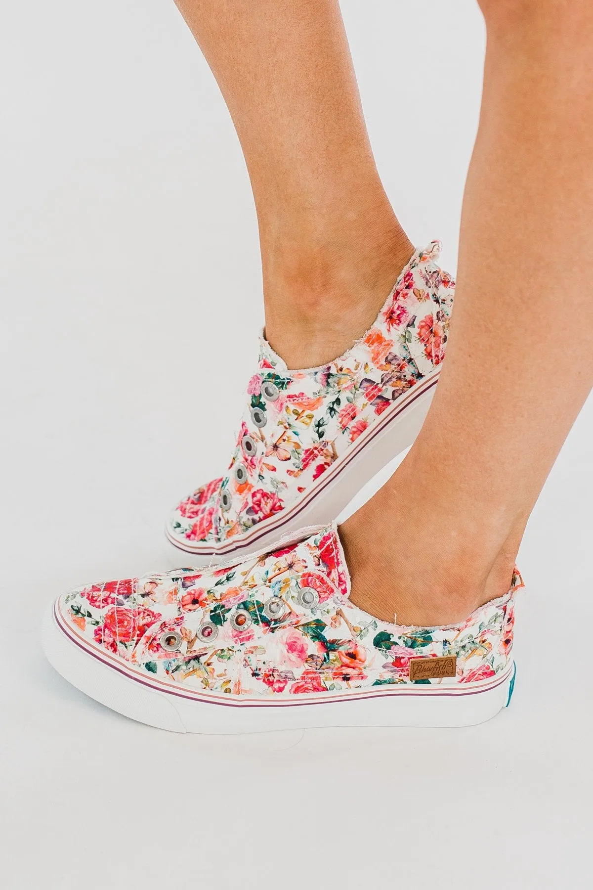 Blowfish Play Sneakers- Off White Flowerfest Print