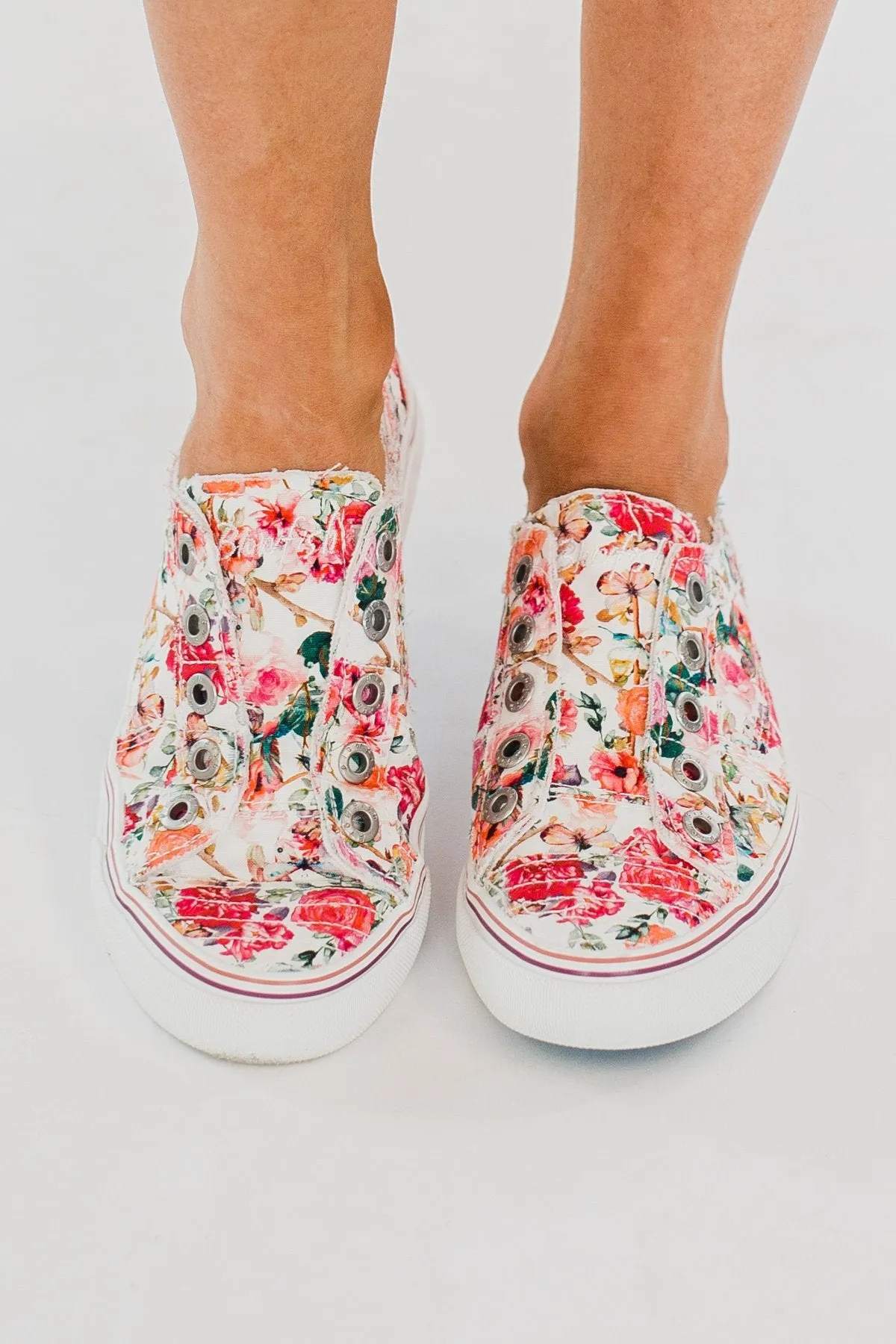 Blowfish Play Sneakers- Off White Flowerfest Print