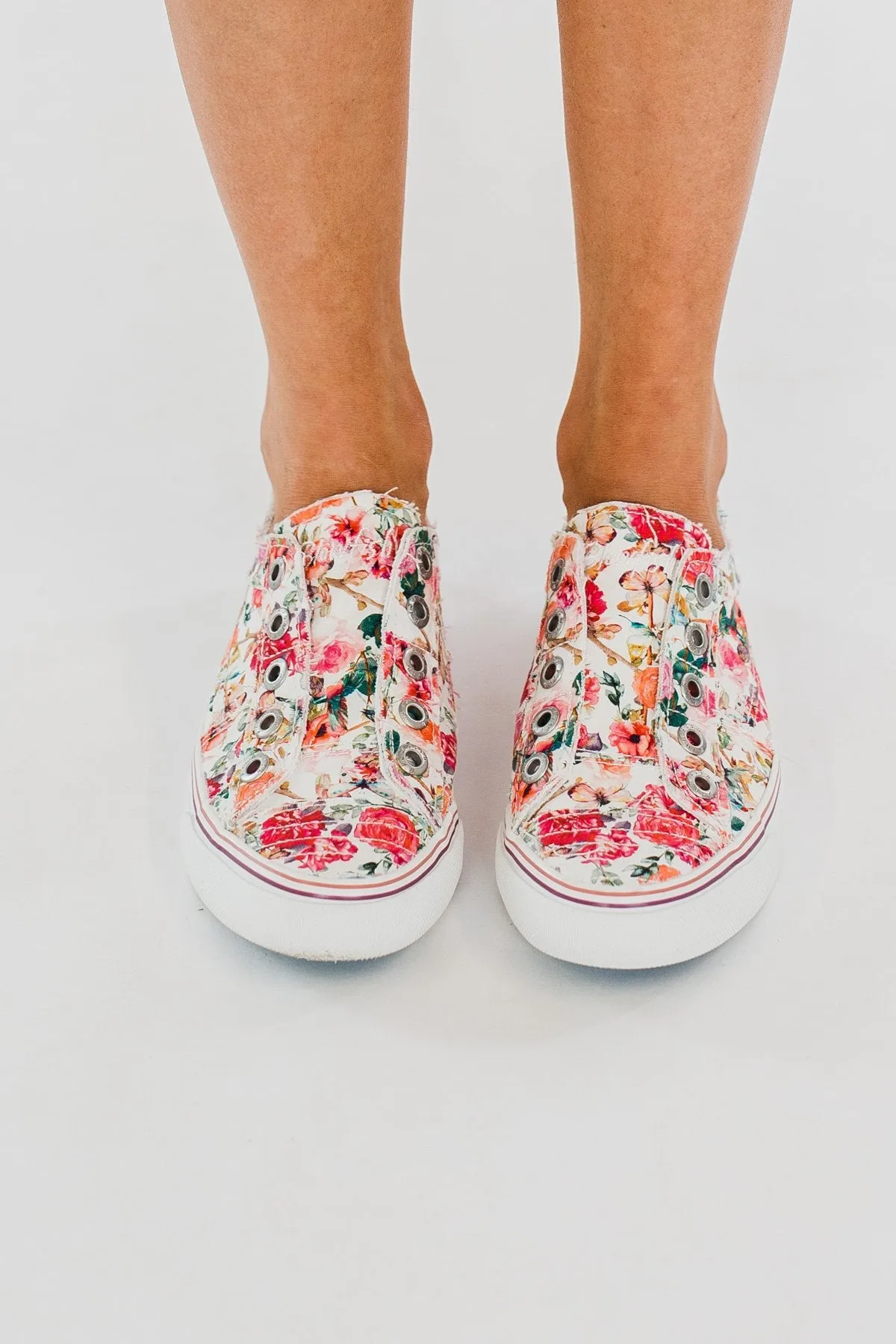 Blowfish Play Sneakers- Off White Flowerfest Print