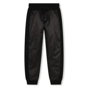 BOYS BLACK MINI ME BMONOGRAM PANTS