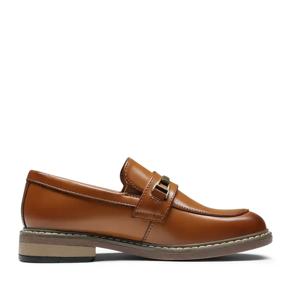 Boys' Classic Synthetic Leather Slip-On Loafers