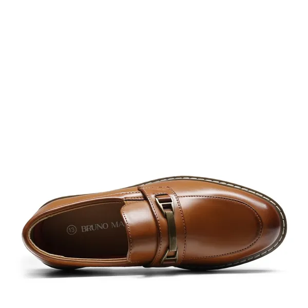 Boys' Classic Synthetic Leather Slip-On Loafers