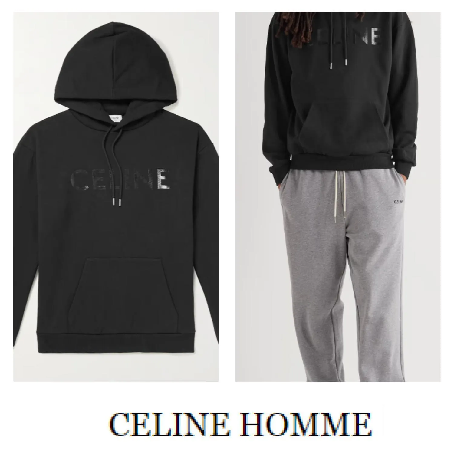 CELINE  |Collaboration Long Sleeves Co-ord Logo Luxury Hoodies