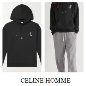 CELINE  |Collaboration Long Sleeves Co-ord Logo Luxury Hoodies