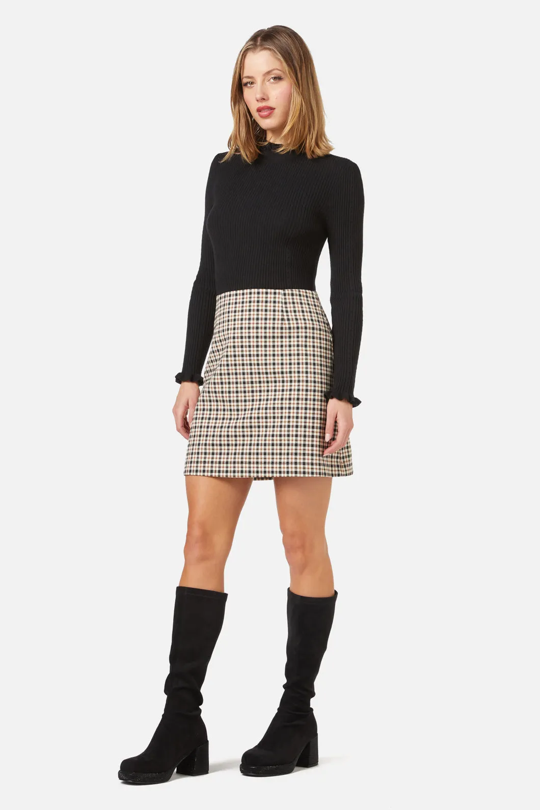 Claudia Check Skirt