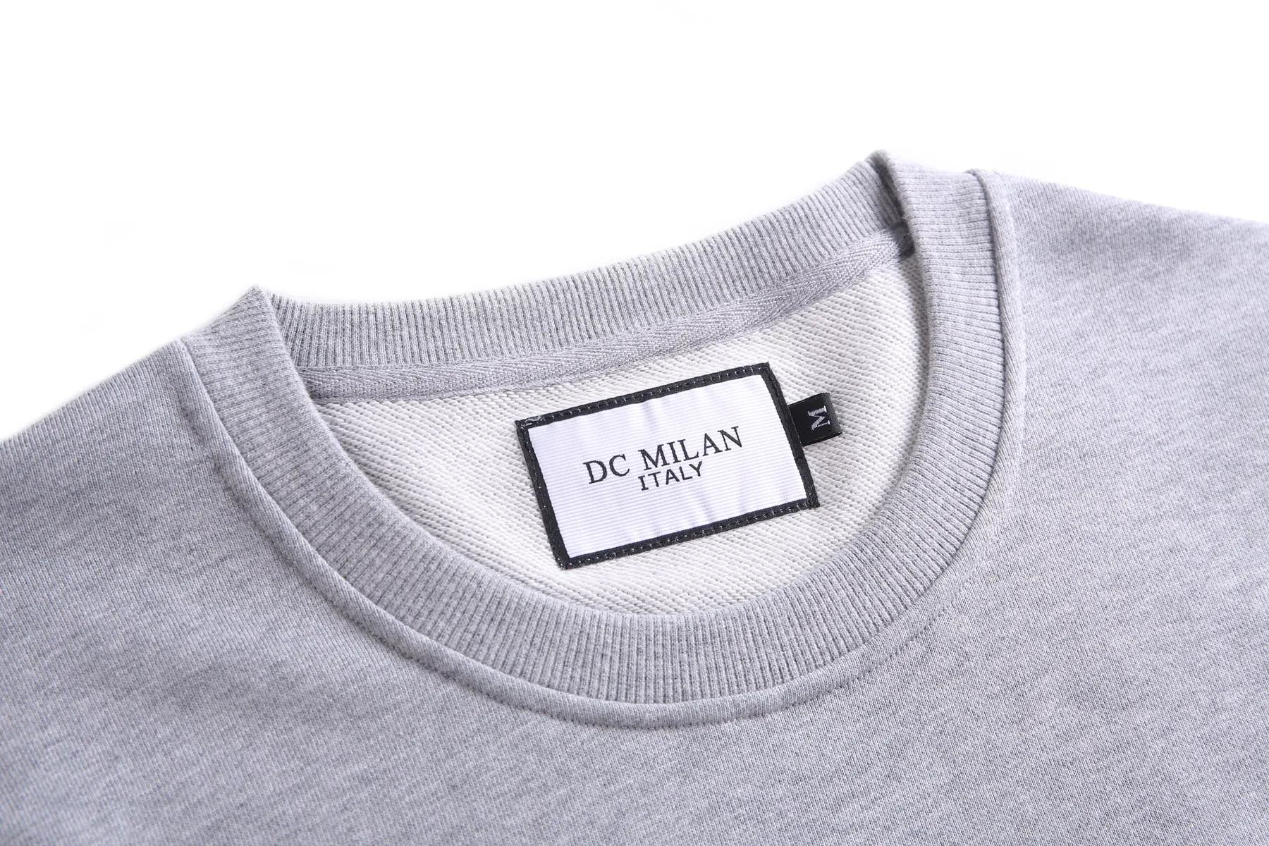 Cotton Sweatshirt with Embroidery – Light Grey