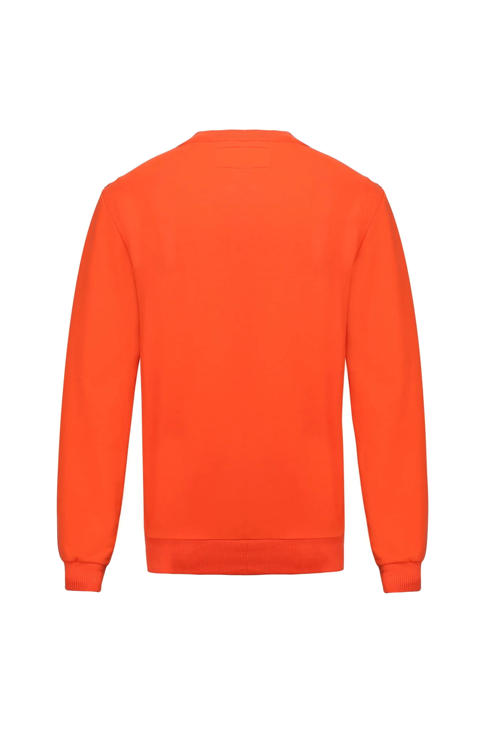 Cotton Sweatshirt with Embroidery – Orange