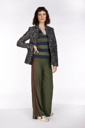 Cressida green lurex trousers