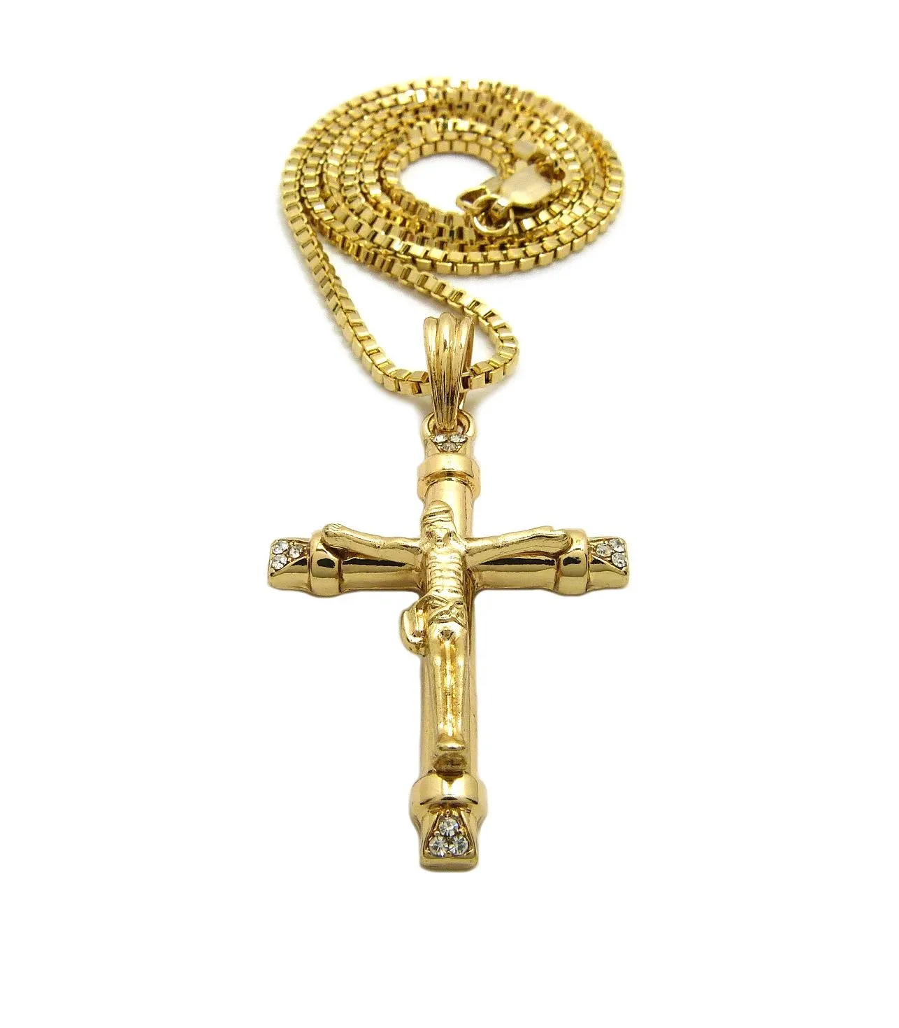 Crucifix with Stones (Gold)