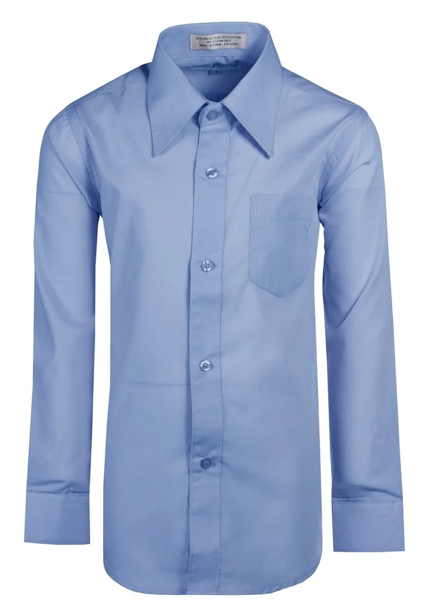 Daniel Ellissa Boys' Dress Shirt: Classic Button-Up Style in 20 Colors | Sizes 2-20