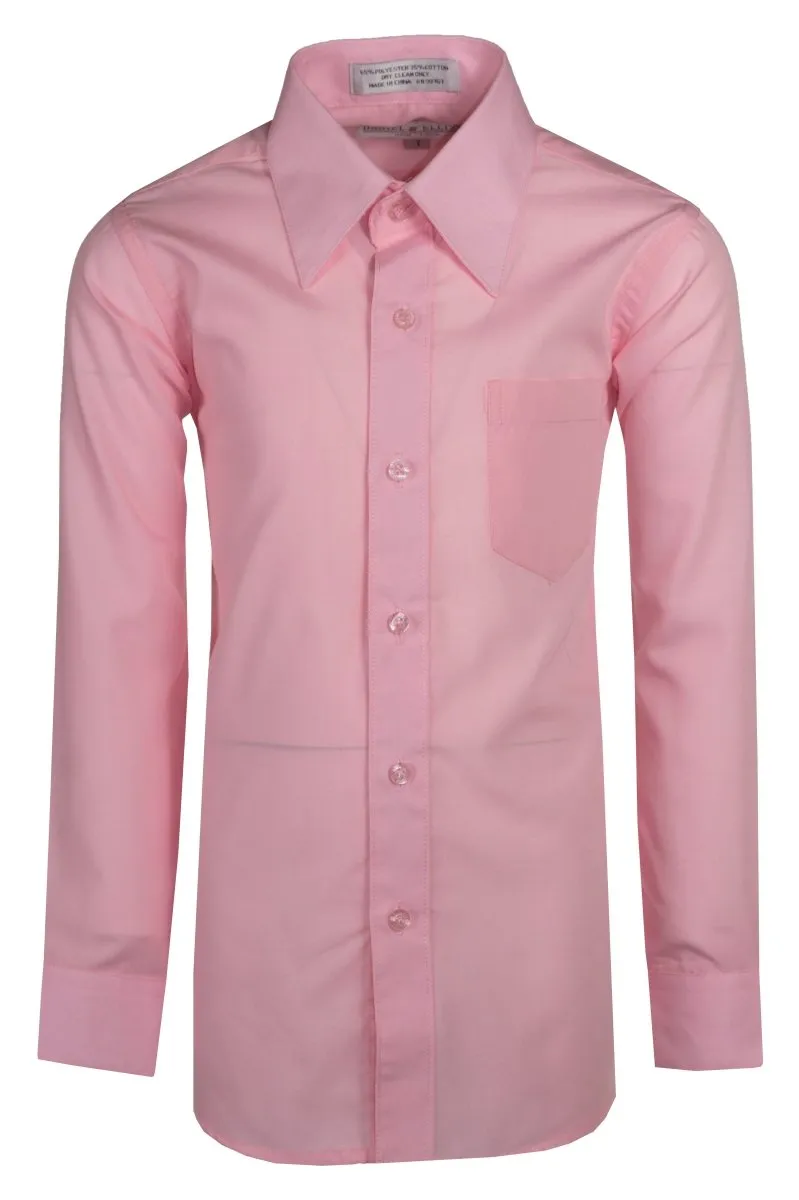 Daniel Ellissa Boys' Dress Shirt: Classic Button-Up Style in 20 Colors | Sizes 2-20