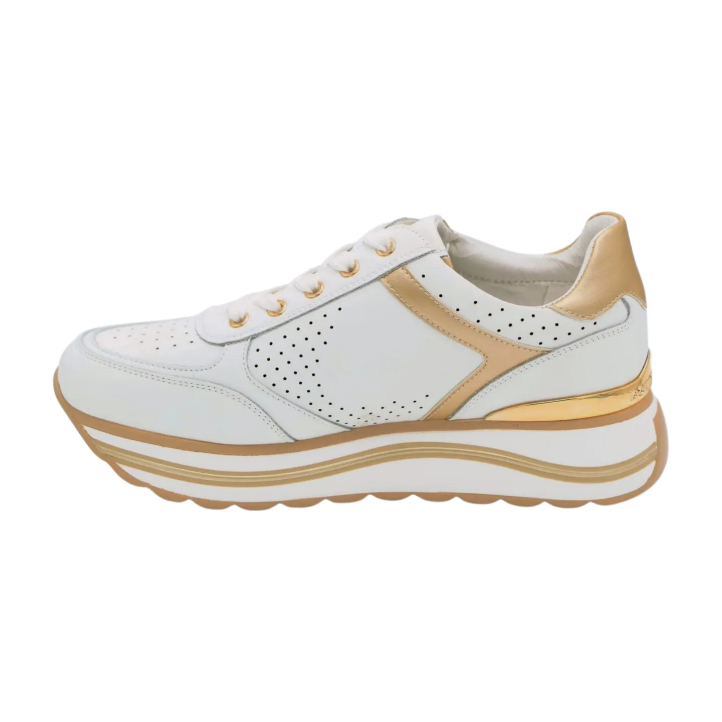 DONNA SERENA White Platform Trainer