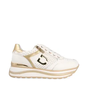 DONNA SERENA White Platform Trainer