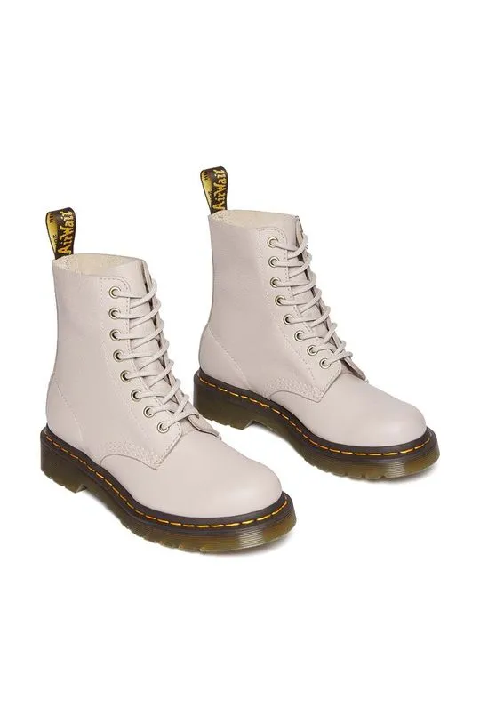 Dr. Martens leather ankle boots 1460 Pascal women's white color DM30920348