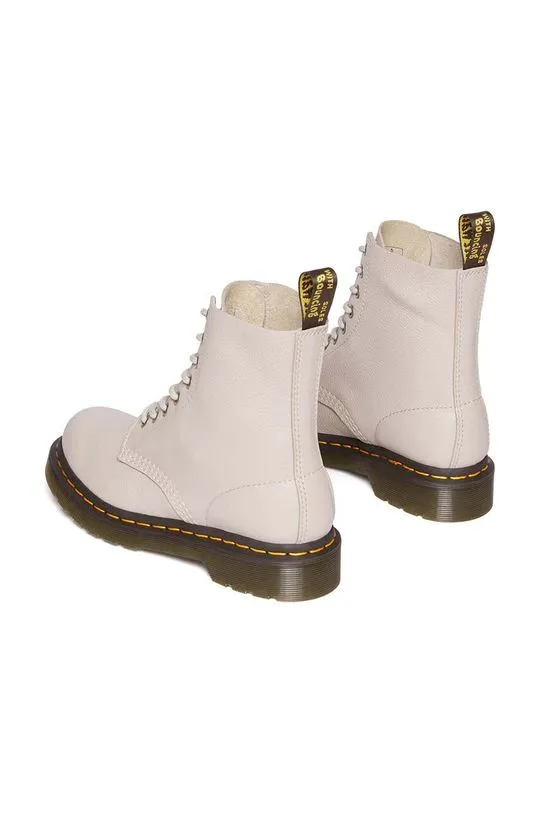 Dr. Martens leather ankle boots 1460 Pascal women's white color DM30920348