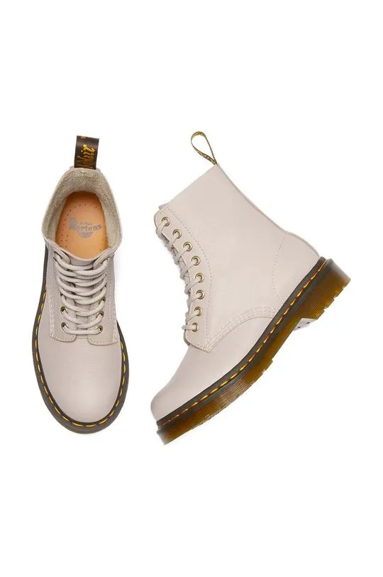 Dr. Martens leather ankle boots 1460 Pascal women's white color DM30920348