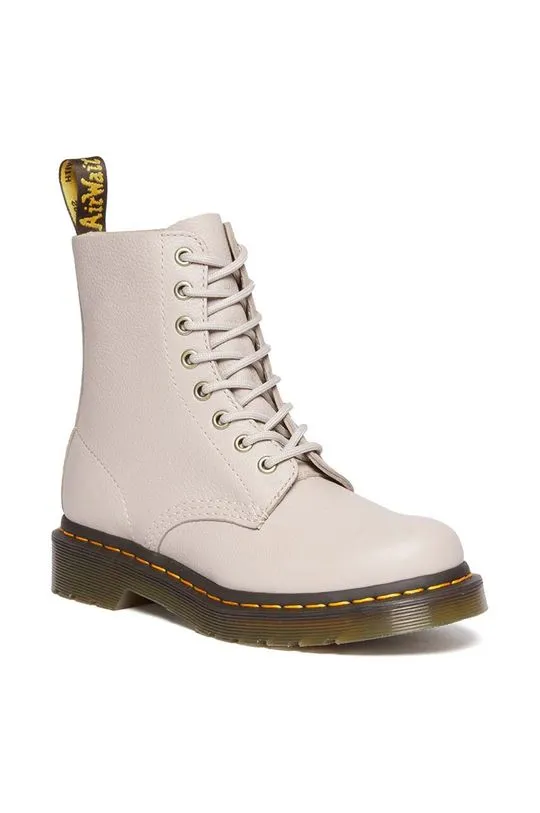 Dr. Martens leather ankle boots 1460 Pascal women's white color DM30920348