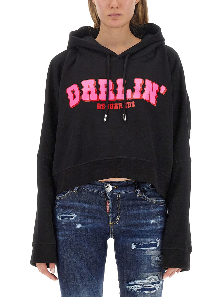 DSQUARED    COTTON SWEATSHIRT WITH LOGO