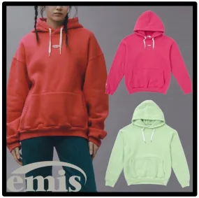 EMIS  |Unisex Street Style Logo Hoodies & Sweatshirts