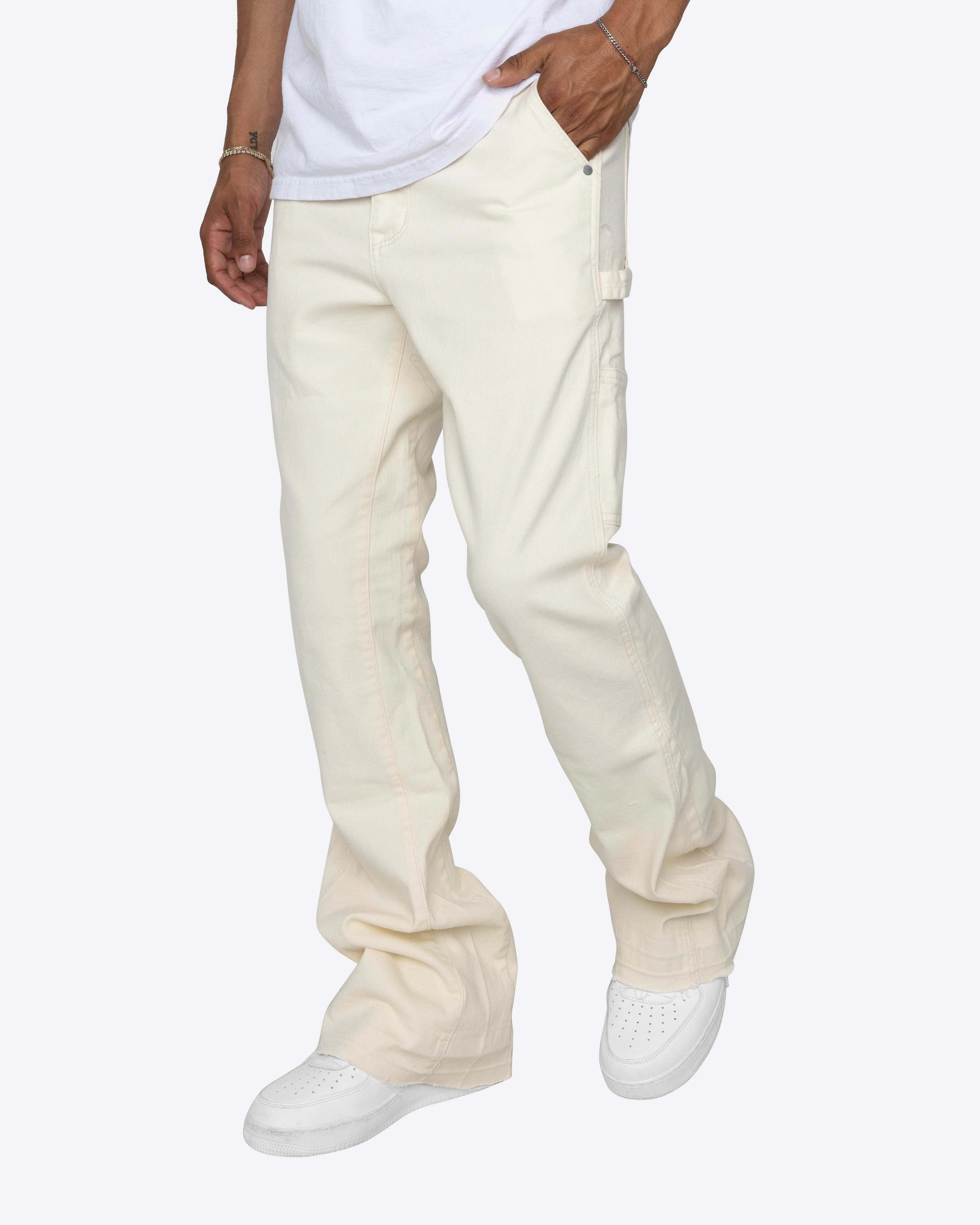 EPTM NINE FLARE PANTS-CREAM